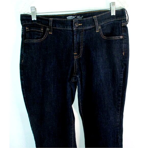 Old Navy Women's The Flirt Dark Wash Mid Rise Boot Cut Blue Jeans Size 10 - Picture 2 of 9